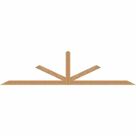 Ekena Millwork Saratoga Timber Gable Bracket, Western Red Cedar, 108"W x 27"H x 1 1/2"D x 3 1/2"F, 6/12 Pitch GBW108X27X0204SAR00SWR